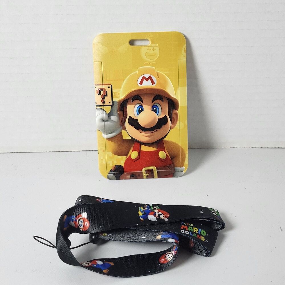 Super Mario ID Badge Holder And Lanyard